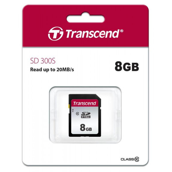 Карта пам`яті SDHC 8GB Class 10 Transcend 300S (TS8GSDC300S)