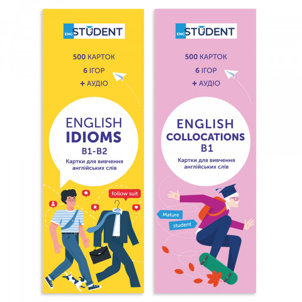 Картки для вивчення англійської мови English Student. Idioms B1-B2 & Collocation B1