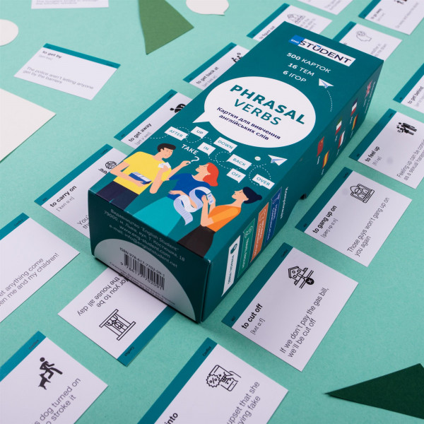 Картки для вивчення англійської мови English Student. Idioms & Phrasal Verbs & Collocations