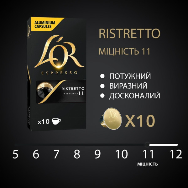 Кава в капсулах L`OR Espresso Ristretto 10шт