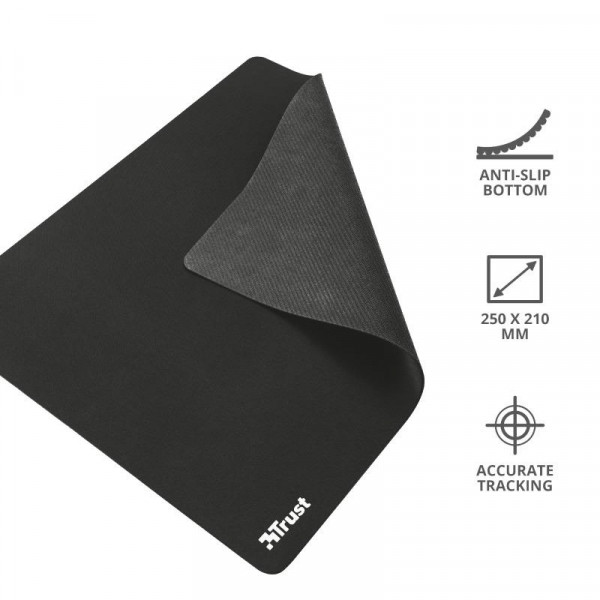 Килимок для миші Trust Mouse Pad M Black (24193)