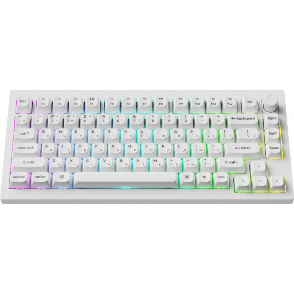 Клавіатура бездротова Keychron V1 Ultra Keychron Red Switch White RGB (V1U-F1-UA)