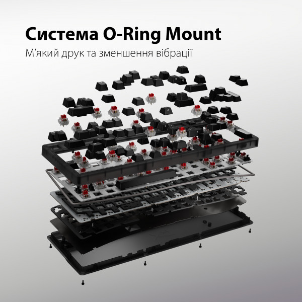 Клавіатура HyperX Origins 2 1800 HX Red USB Black (B4QS4AA)