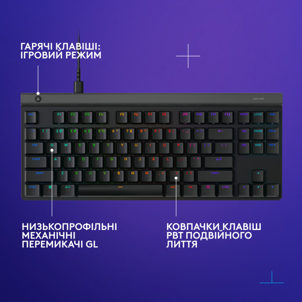 Клавiатура Logitech G515 TKL Black Tactile (920-014133)