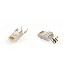 Конектор RJ 45 Cablexpert (LC-PTF7-01/50) 8P8C, Cat.7, FTP, з наскрізними отворами, позолочені контакти (50 шт/уп)