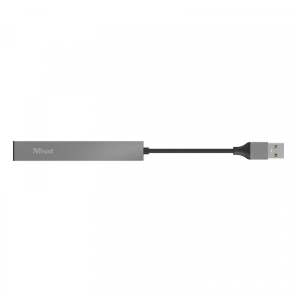 Концентратор Trust Halyx Aluminium USB-А Grey (23786)
