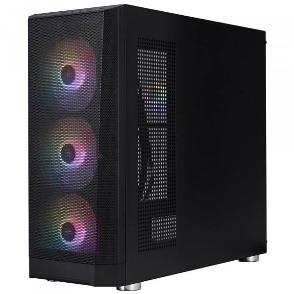 Корпус 1stPlayer FD5-M-BK-4F1 Black без БЖ