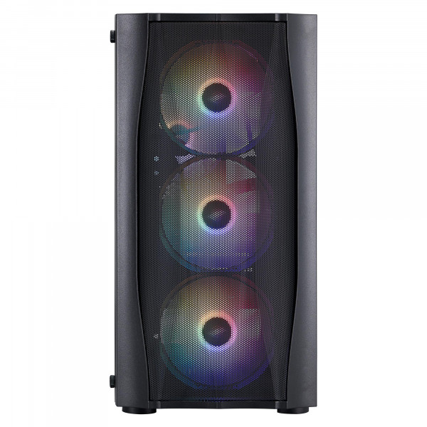 Корпус 1stPlayer X3-M-BK-4F1 Black без БЖ