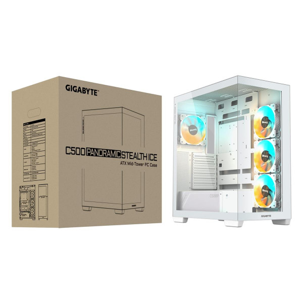 Корпус Gigabyte Aorus C500 Panoramic Stealth Tempered Glass Ice без БЖ (GB-C500PI ST)