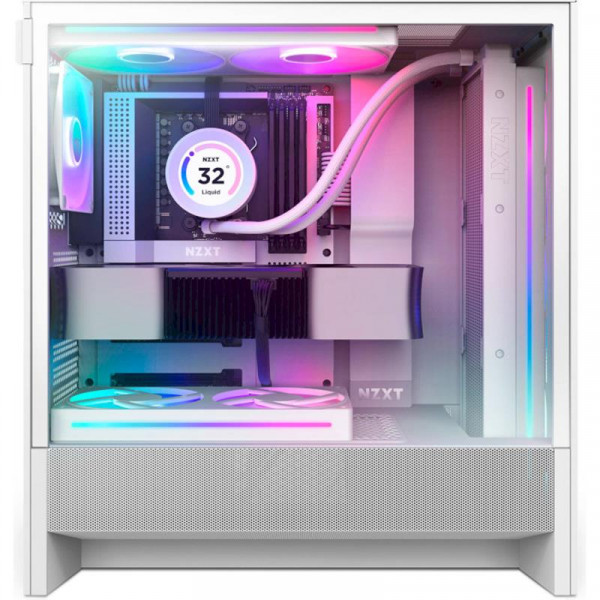 Корпус NZXT H5 Flow RGB White (CC-H52FW-R1) без БЖ