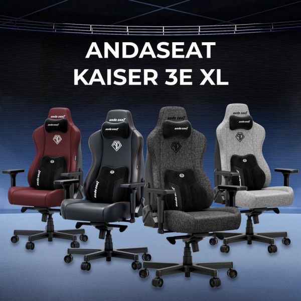 Крісло для геймерів Anda Seat Kaiser 3E XL Black (AD23YC-XL-08-B-PV/C-B01)