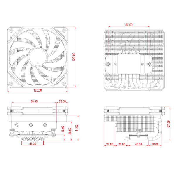 Кулер процесорний ID-Cooling IS-67-XT White