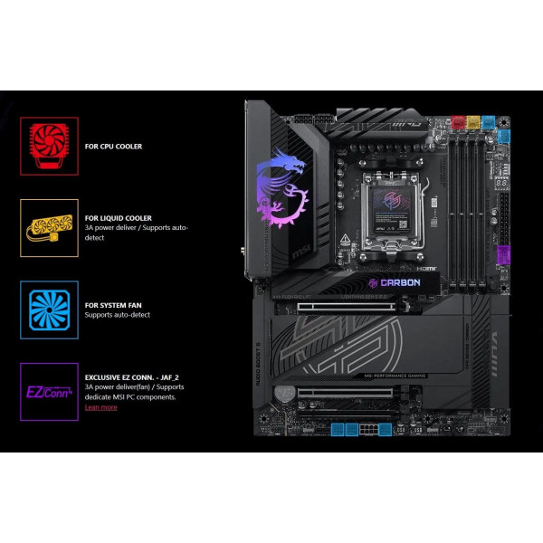 Материнська плата MSI MPG X870E Carbon Max WiFi Socket AM5