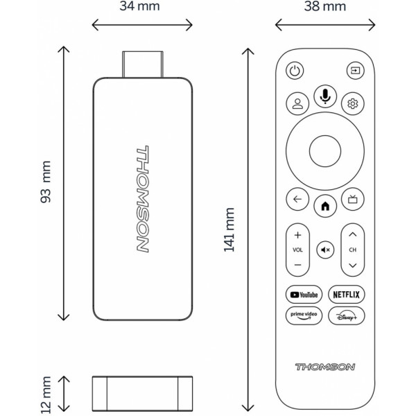 Медіаплеєр Thomson Streaming Stick 4K UHD 140G