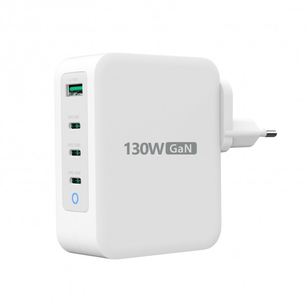 Мережевий зарядний пристрій J5create GaN USB-C 130W White (JUP43130E-EN)