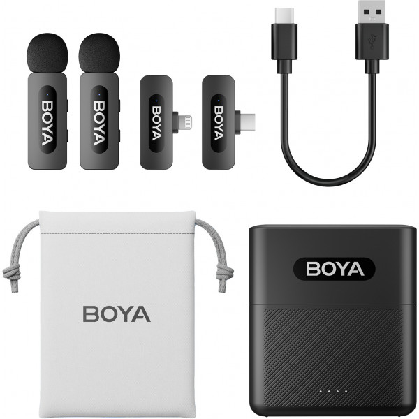 Мікрофон BOYA BY-V3 combo Type-C/Lightning Black