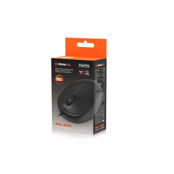 Миша REAL-EL RM-206 Black
