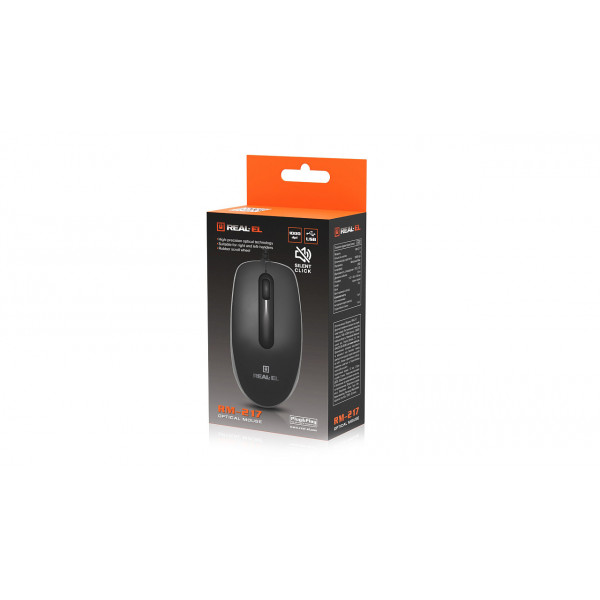 Миша REAL-EL RM-217 Black (EL123200038)