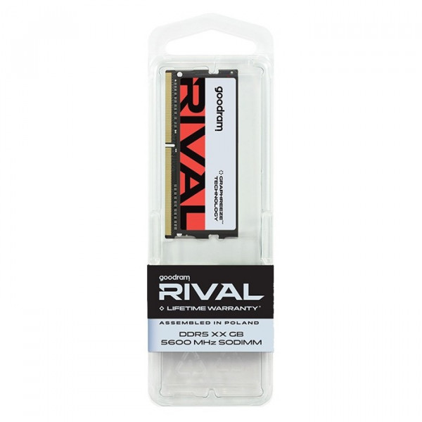 Модуль пам`ятi SO-DIMM DDR5 32GB/5600 Goodram Rival (GGEES5-56L40/32G)