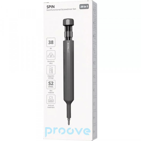 Набір викруток Proove Spin 39in1 MTSS39000003 Gray