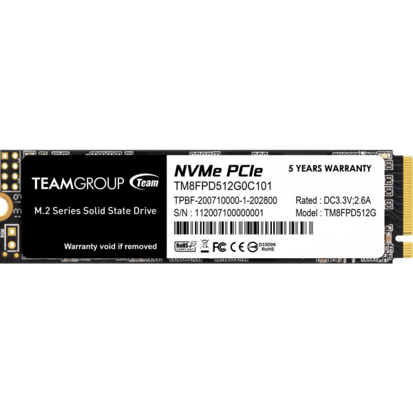 Накопичувач SSD 512GB Team MP33 Pro M.2 2280 PCIe 3.0 x4 3D TLC (TM8FPD512G0C101)