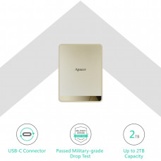 Накопичувач зовнішній SSD 512GB Apacer AS724 Cream (AP512GAS724C-1)