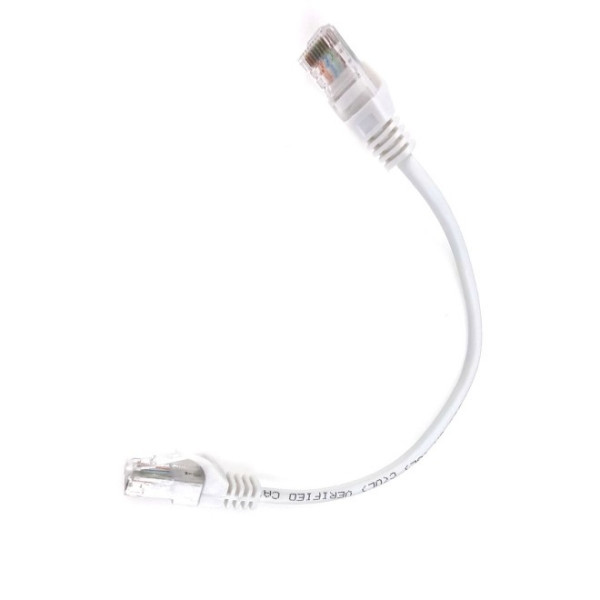 Патч-корд литий EServer UTP, RJ45, Cat.5e, 0,25m, білий (CORD-0.25M-WHITE)