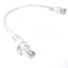 Патч-корд литий EServer UTP, RJ45, Cat.5e, 0,25m, білий (CORD-0.25M-WHITE)