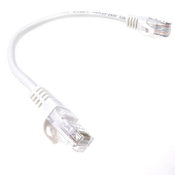Патч-корд литий EServer UTP, RJ45, Cat.5e, 0,25m, білий (CORD-0.25M-WHITE)