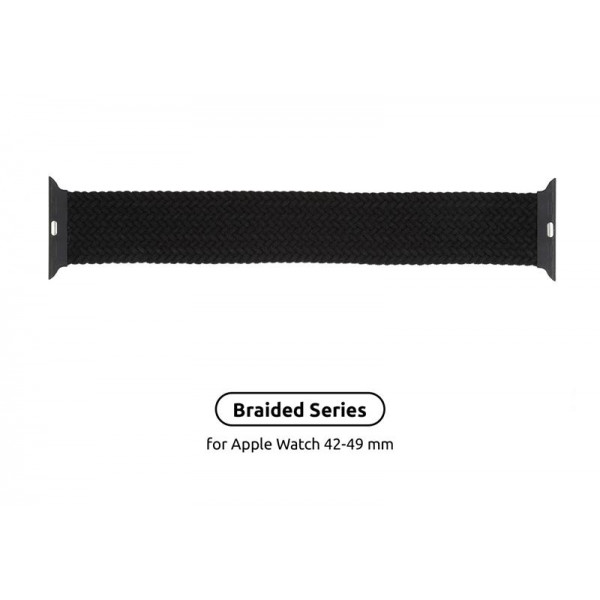 Ремінець Armorstandart Braided Solo Loop для Apple Watch 42mm/44mm/45mm/49mm Charcoal Size 10 (172 mm) (ARM58074)