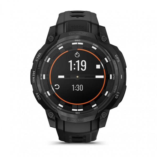 Смарт-годинник Garmin Instinct Crossover AMOLED Tactical Black with Black Silicone (010-03398-42)