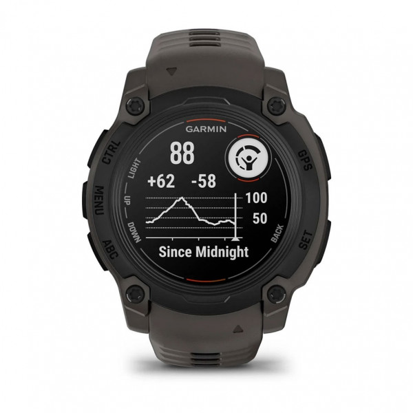 Смарт-годинник Garmin Instinct Crossover AMOLED Tactical Black with Black Silicone (010-03398-42)