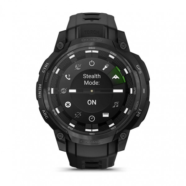 Смарт-годинник Garmin Instinct Crossover AMOLED Tactical Black with Black Silicone (010-03398-42)