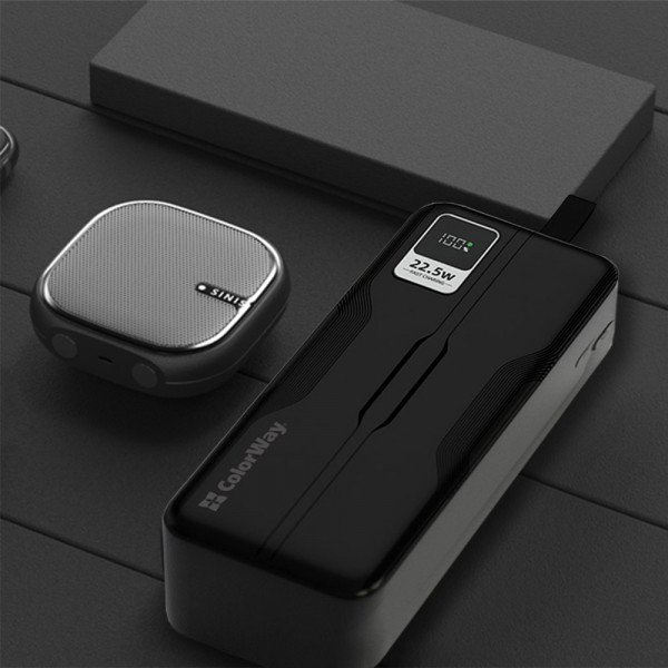 Універсальна мобільна батарея ColorWay Digital Display 50000mAh Black (CW-PB500LPC5BK-PDD)