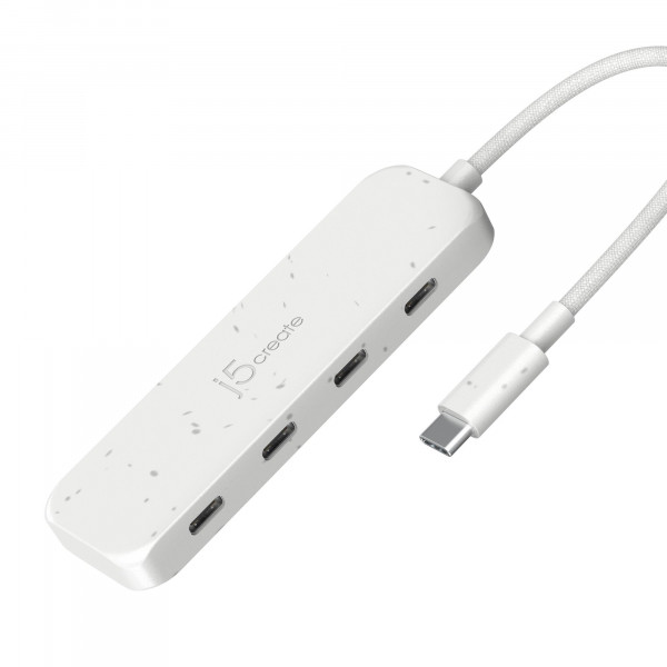 USB-хаб J5create 4 USB-C White (JCH345EW-N)