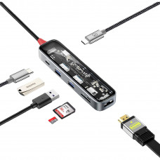 USB-хаб Promate TransHub-Lite USB Type-C Grey