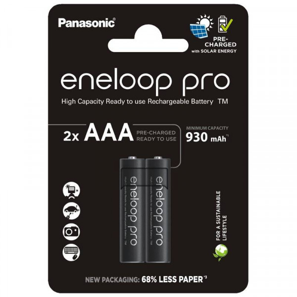 Акумулятори Panasonic Eneloop Pro AAA/HR03 NI-MH 930 mAh BL 2 шт