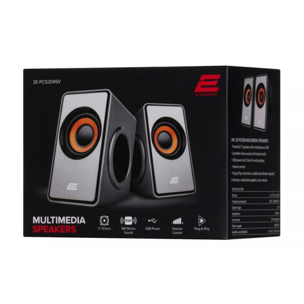 Акустична система 2E PCS204 Silver (2E-PCS204SV)