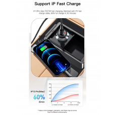 Автомобільний зарядний пристрій Essager Gyroscope Mini Charger USB-A + Type-C 45W Black (ECCAC45-TL01-Z)