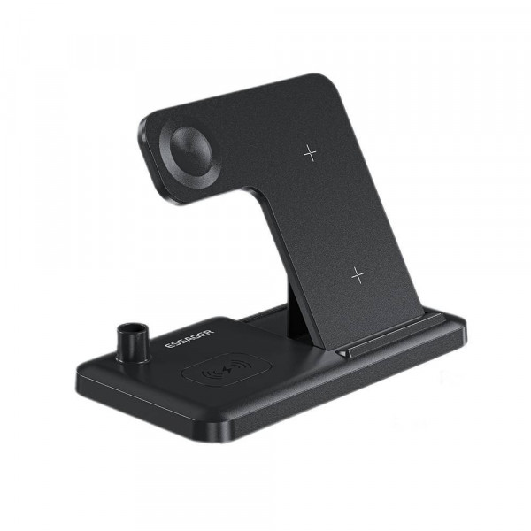 Бездротовий зарядний пристрій Essager Jiecheng 4 in 1 15W Black (EWXZM-JC01-Z)