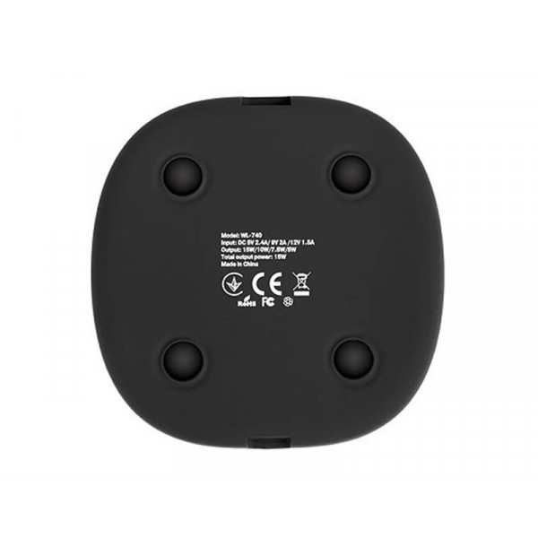 Бездротовий зарядний пристрій REAL-EL WL-740 2.4A 15W Black