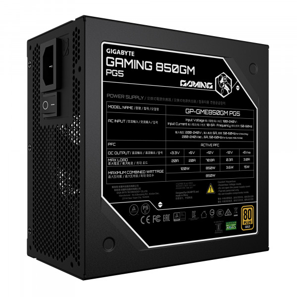 Блок живлення Gigabyte Gaming 850GM PG5 850W (GP-GME850GM PG5)
