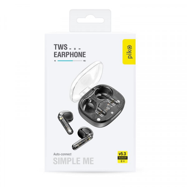 Bluetooth-гарнiтура Piko TWS-SimpleMe Black (1283126583438)