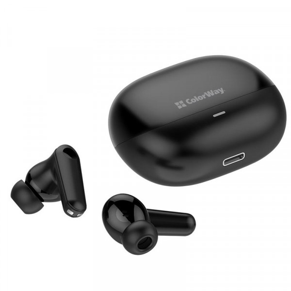 Bluetooth-гарнітура СolorWay Slim TWS-1 Earbuds Long Life Black (CW-TWS1BK1)