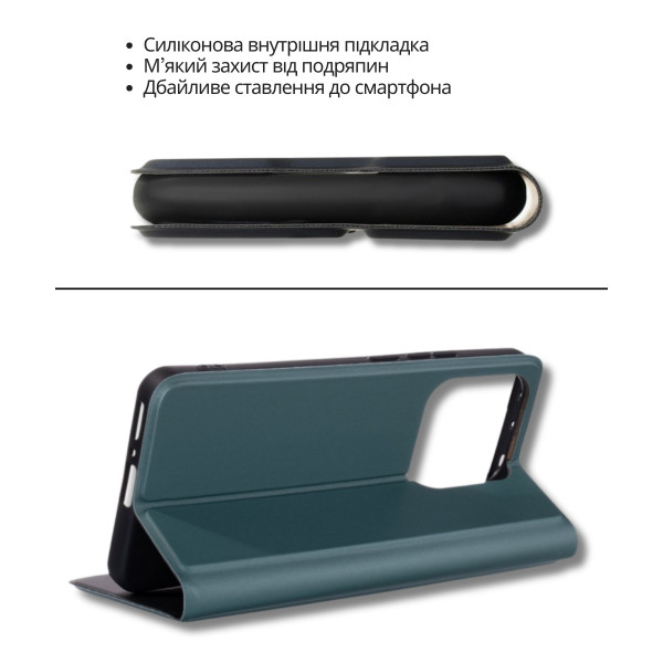 Чохол-книжка BeCover Exclusive New Style для Xiaomi Redmi Note 15 Pro 4G Dark Green (714931)