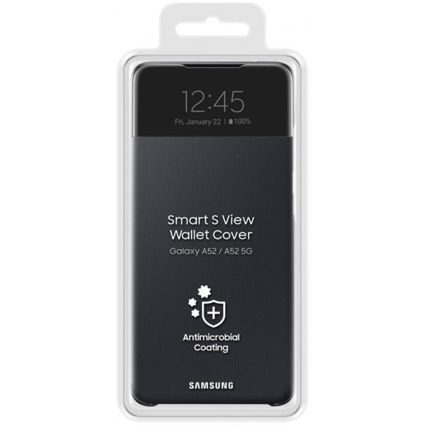 Чохол-книжка Samsung S View Wallet Cover для Samsung Galaxy A52 SM-A525 Black (EF-EA525PBEGRU)