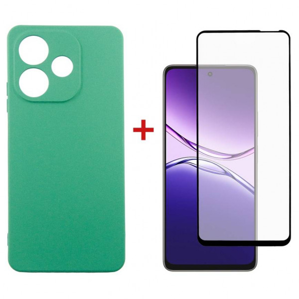 Чохол-накладка Dengos для Oppo A5 Pro Mint Full Glue (DG-KM-153) + захисне скло