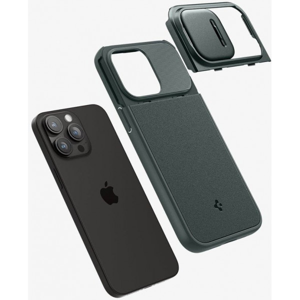 Чохол-накладка Spigen Optik Armor MagFit для Apple iPhone 15 Pro Max Abyss Green (ACS06600)