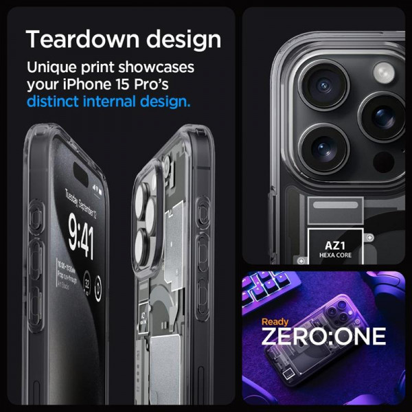 Чохол-накладка Spigen Ultra Hybrid MagFit для Apple iPhone 15 Pro Zero One (ACS06721)