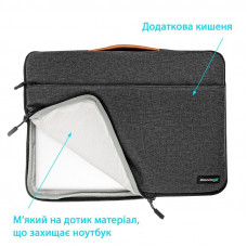 Чохол-сумка для ноутбука Grand-X SLX-15D 15" Dark Grey